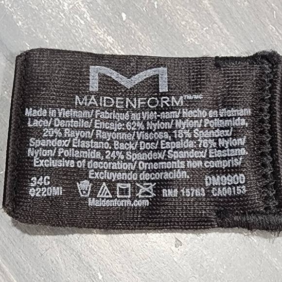 Maidenform Love the Lift All Over Lace Push Up Bra DM9900‎ 34C Black Lace - Picture 8 of 8